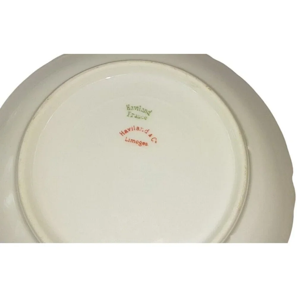 Haviland & Co Limoges France Saucers Multicolor‎ Floral 2 Sets of 2~ Lot …